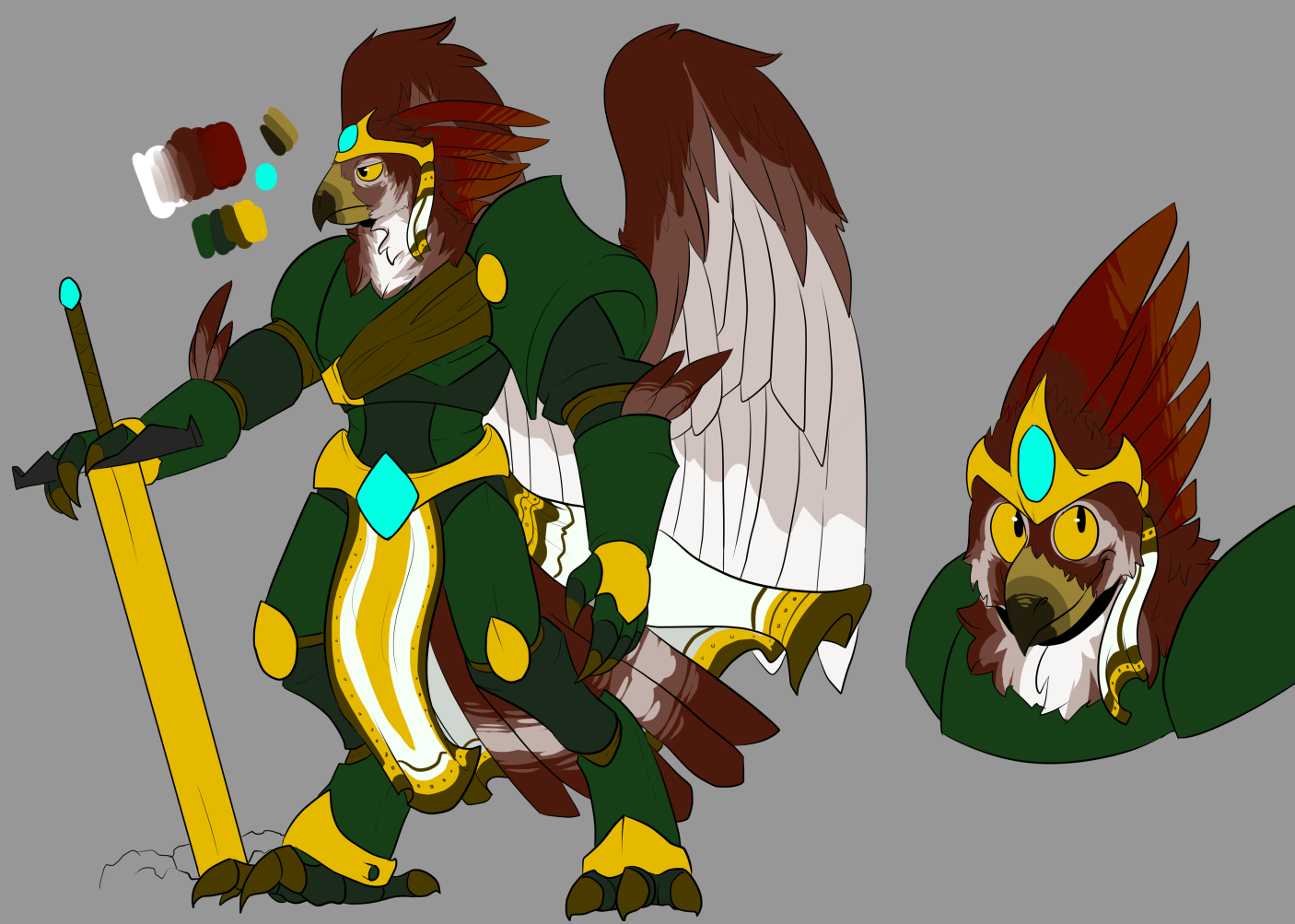 Character Creation Comm - Bird Paladin