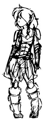 Anime Girl Some Armour Sketch