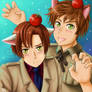 neko Spain and Romano