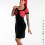 Red and Black Wiggle Dress worn by Cervena Fox