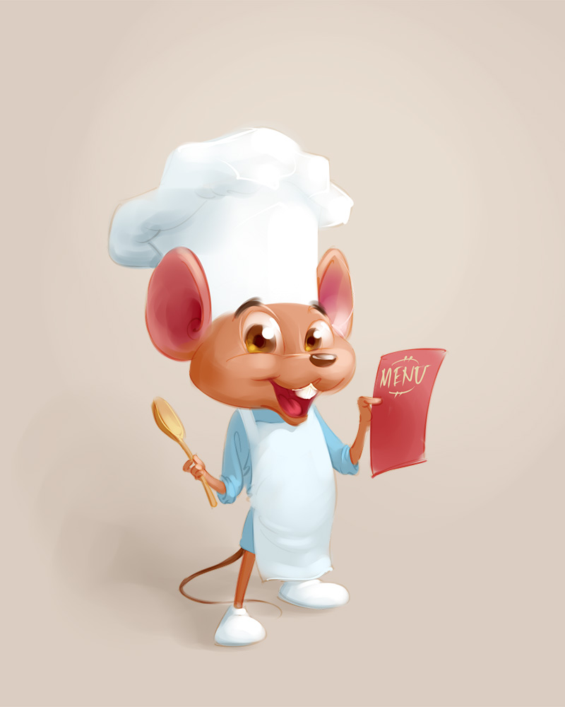 Happy mouse chef