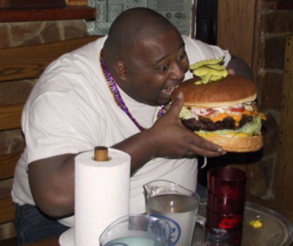 Image result for fat cheeseburger guy