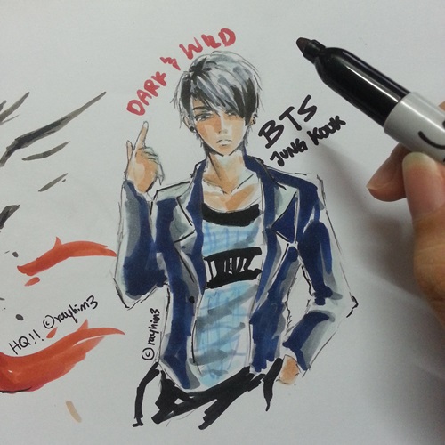 BANGTAN BOYS DARK and WILD - Jung Kook doodle