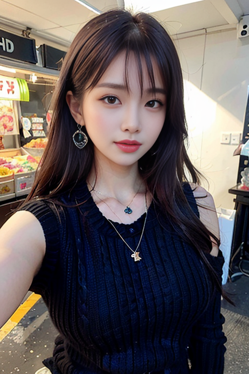 Beautiful Cute Asian Girl In Black shirt night by SistarsCoser on