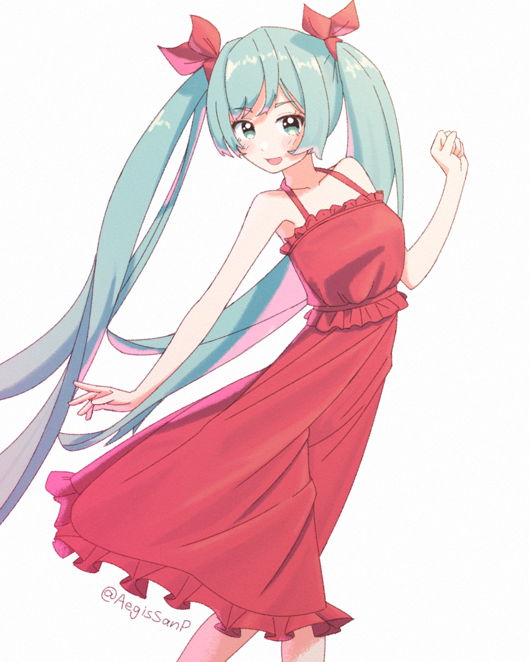 Miku Red Dress by AegisSan on DeviantArt Miku Red Dress by AegisSan on DeviantArt