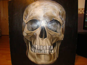 Large clearer skull oil painting