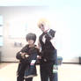 mini izaya and big shizuo cosplay