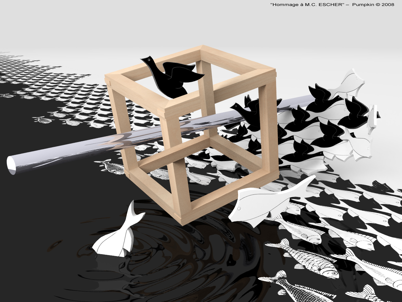 Tribute to M.C.Escher by pumpkinman68