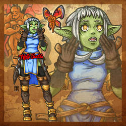 Half-goblin with daggers