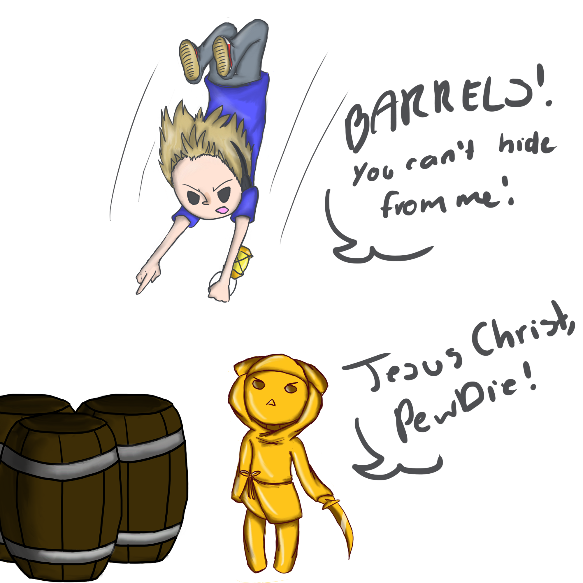 BARRELS! -PewDiePie fanart-