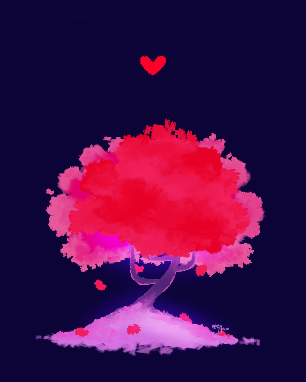 Deltarune - Red Star Tree by BlueJayFlew on DeviantArt