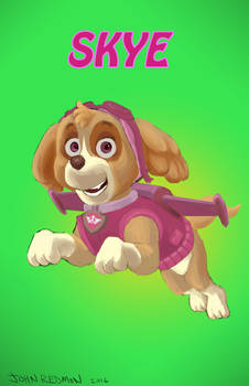 Skye from Paw Patrol (digital painting)