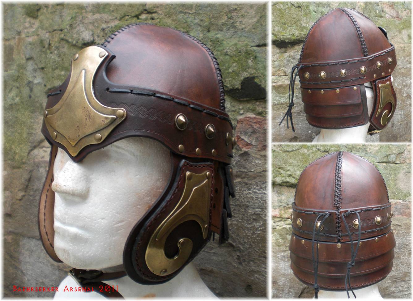 Leather helmet Naaban