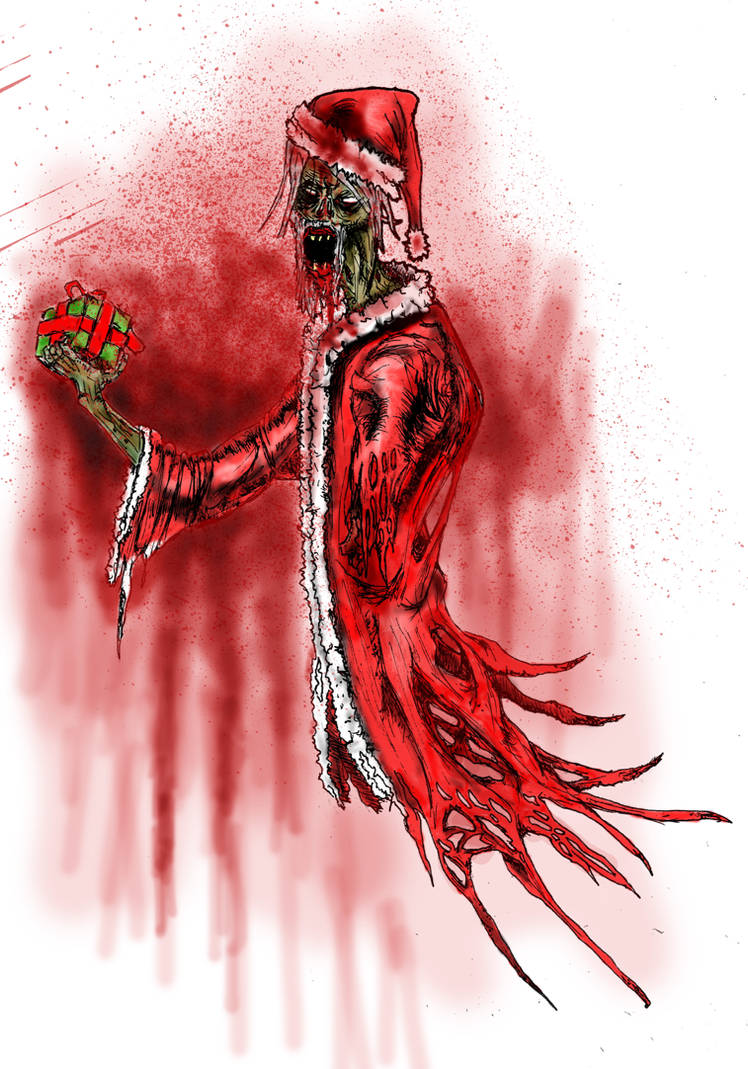 Santa zombie zazzle line tricksplace zombies holidays zombie santa by ayillustrations on DeviantArt