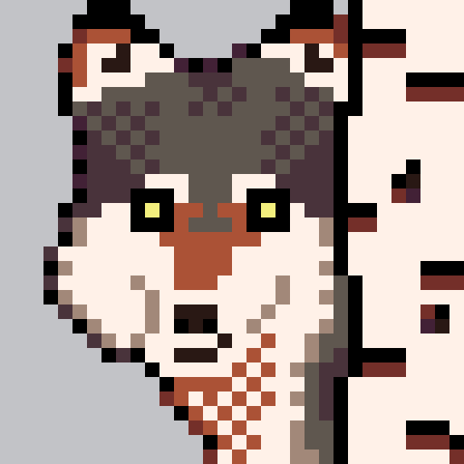 32x32 Pixel Wolf - Pixel_Dailies 1/10/23 by SamsonBarclay on