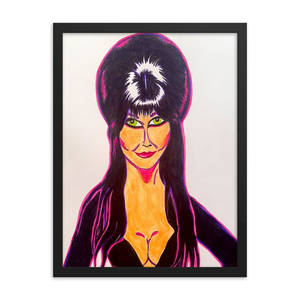 Elvira Mistress of the Darkness Crayon Portrait