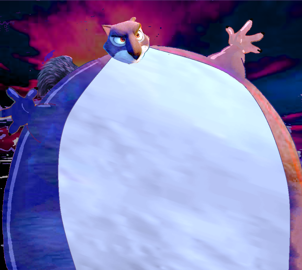 Purple Squirrloon (Inflated Surly) by RareInflationFatPics on DeviantArt