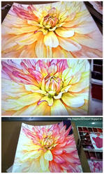 Dahlia in progress