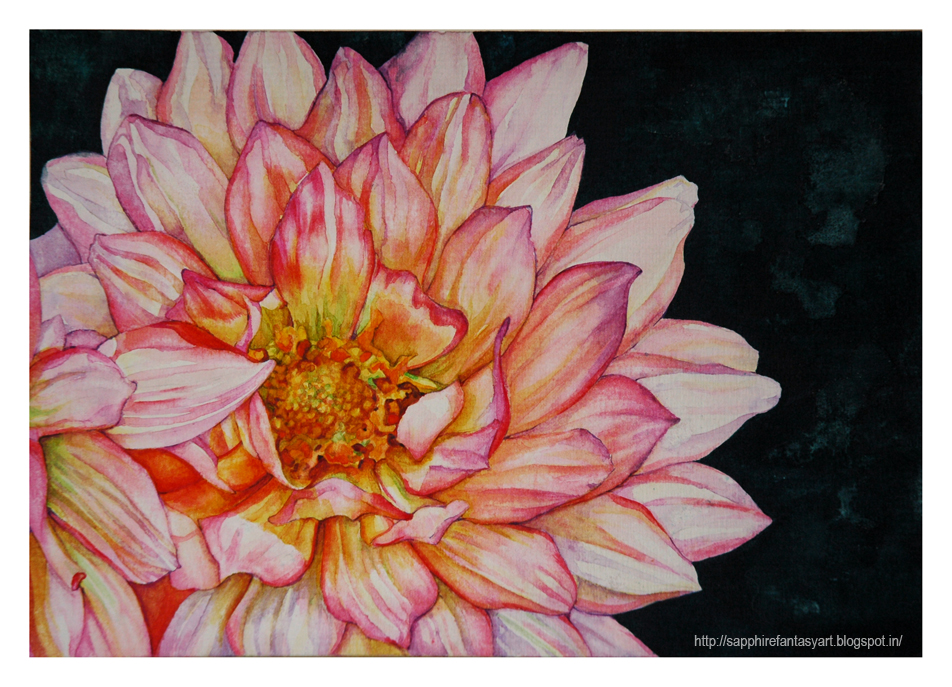 Dahlia watercolor 2