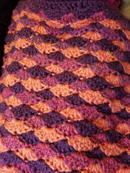 Closeup Scales for the Mermaid Afghan