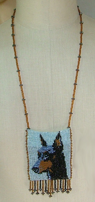 Beaded doberman