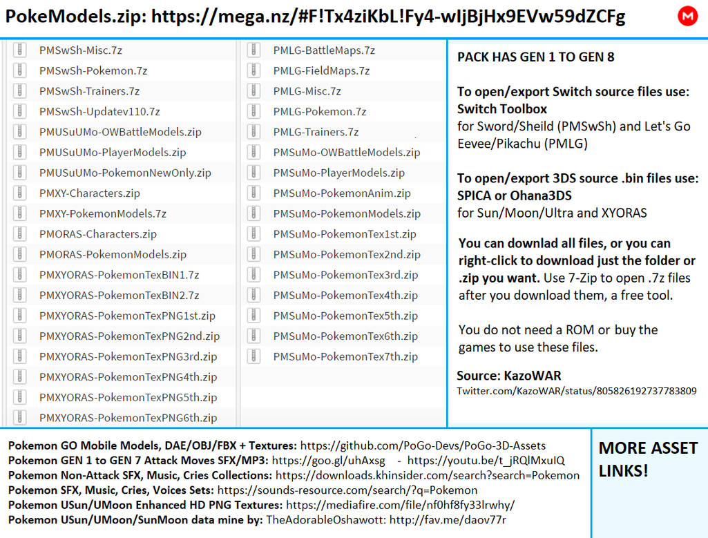 Pokemon Game Assets Collection