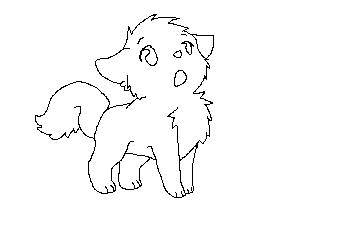 Puppy lineart