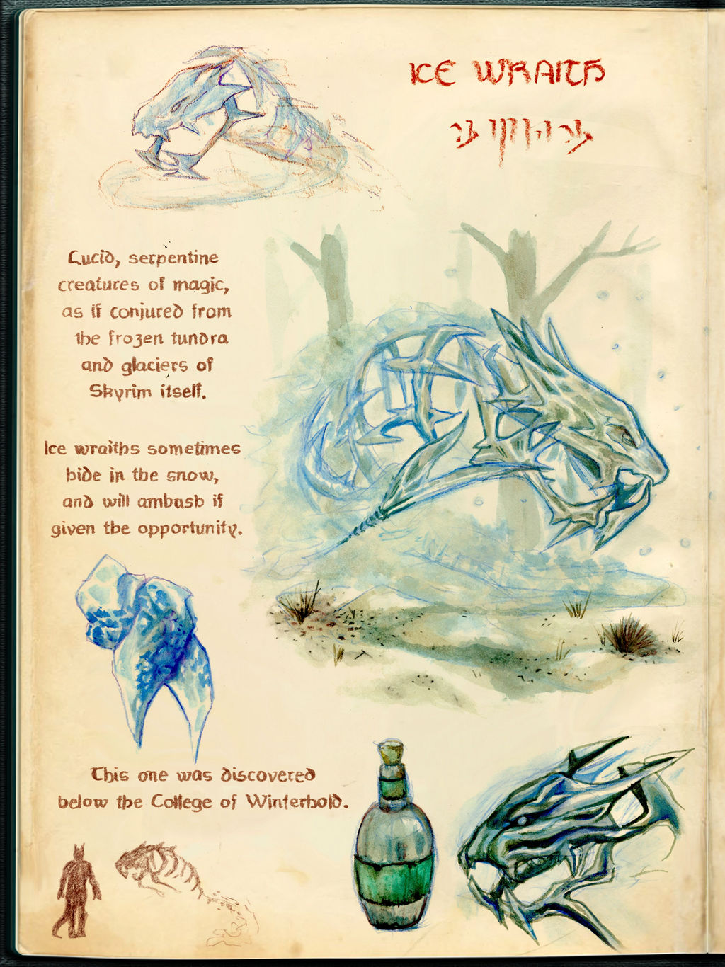 SKYRIM FEILD GUIDE : ICE WRAITH by Arkay9 on DeviantArt