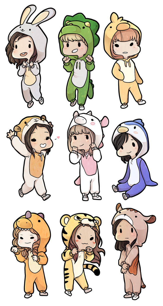 twice kigurumi stickers by arkay9 on deviantart