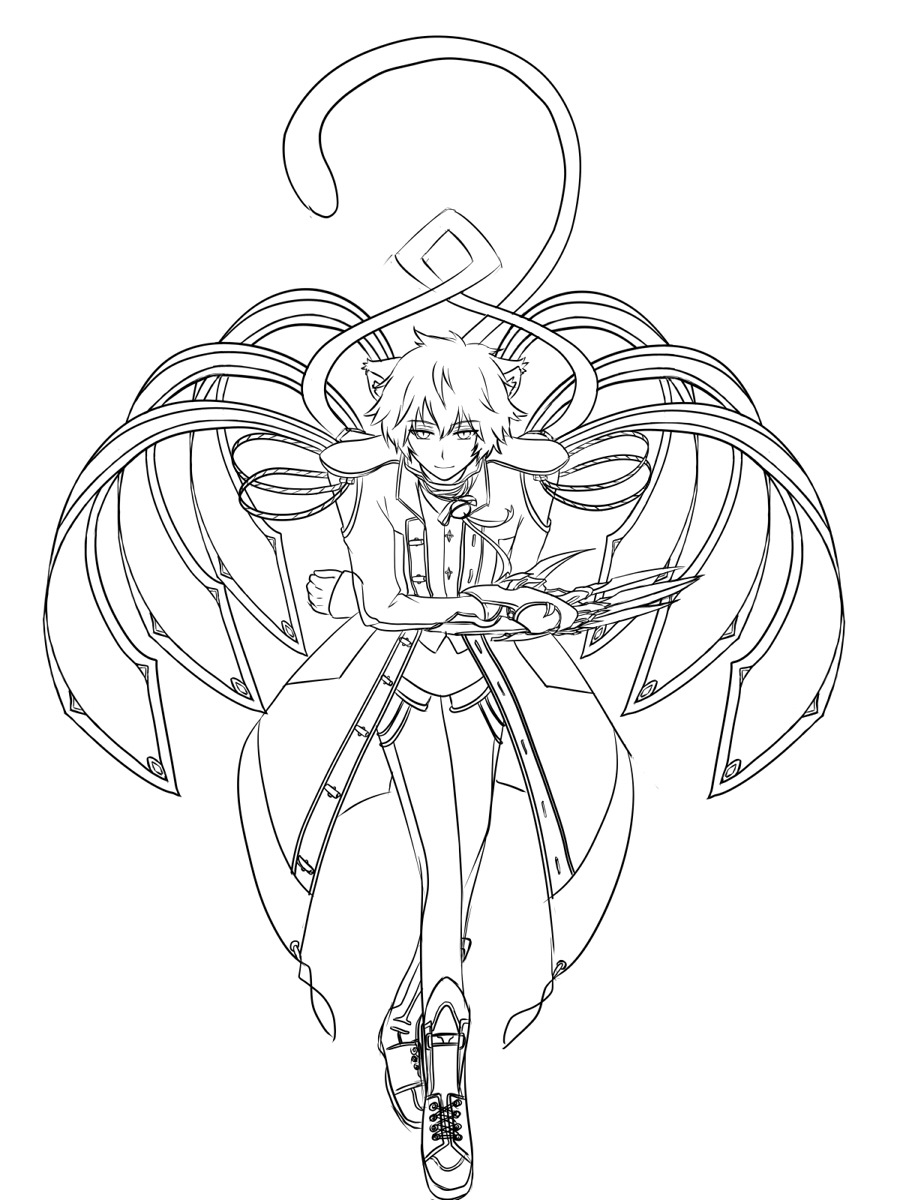 ManaKhemia: Vayne Summon Halloween2015 lineart