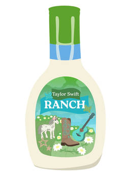 taylor swift debut album ranch dressing bottle