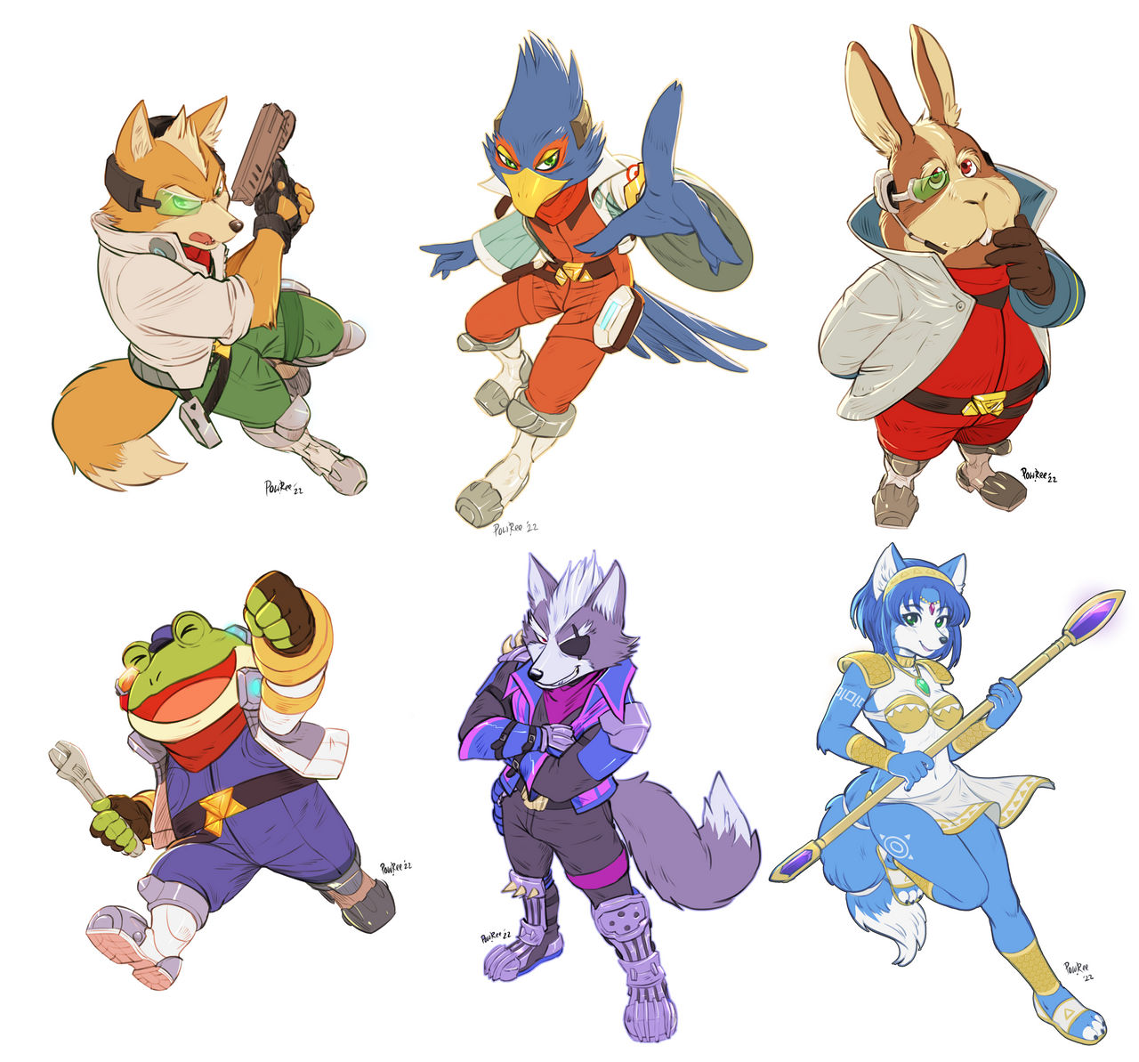 Star Fox Characters by froggiechan on DeviantArt