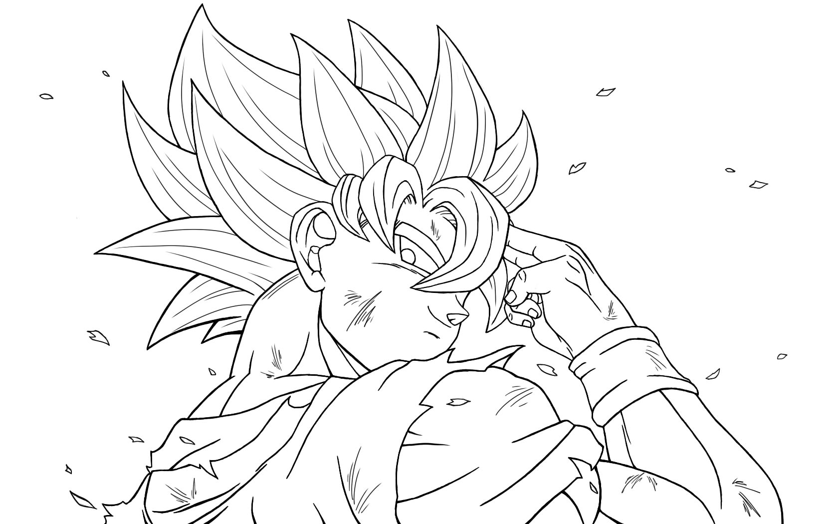 Goku SSJ Kai Lineart by SnaKou on DeviantArt