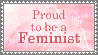 Proud to Be a Feminist stamp