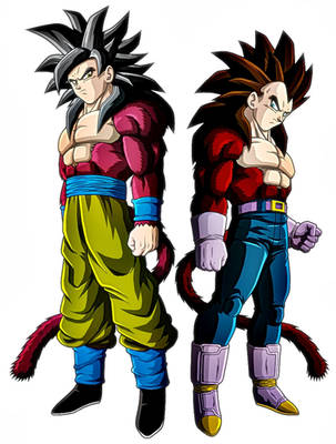  Goku y Vegeta SSJ4 Listos para pelear by Gizmo1 on DeviantArt