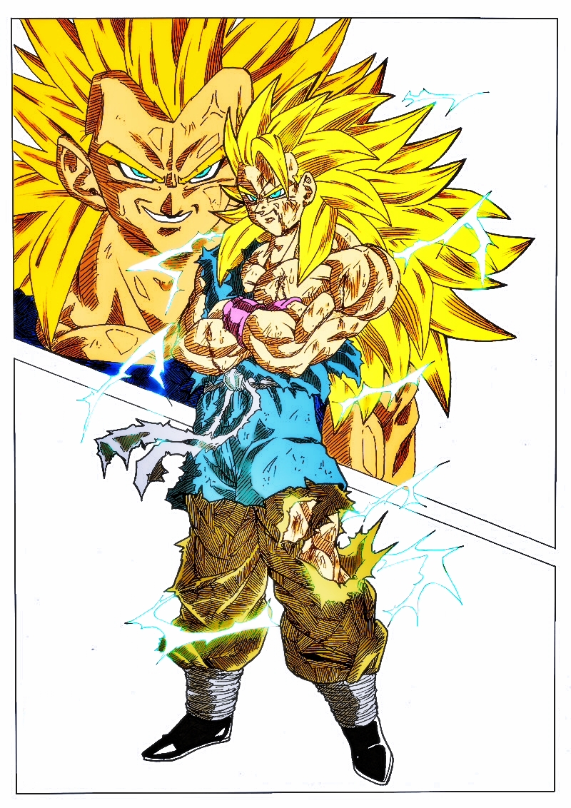 Goku Vs Vegeta Ssj3 Full Power Colored