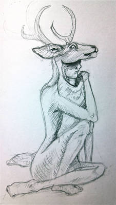 Deer Girl Sketch