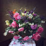 Still life with summer bouquet