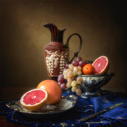 Still life with grapefruits