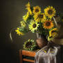 Still life with sunflowers