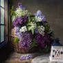 With colorful lilac