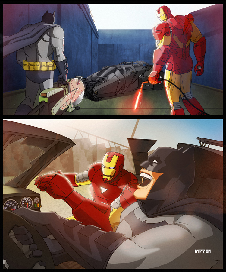 batman x iron man -OTIS