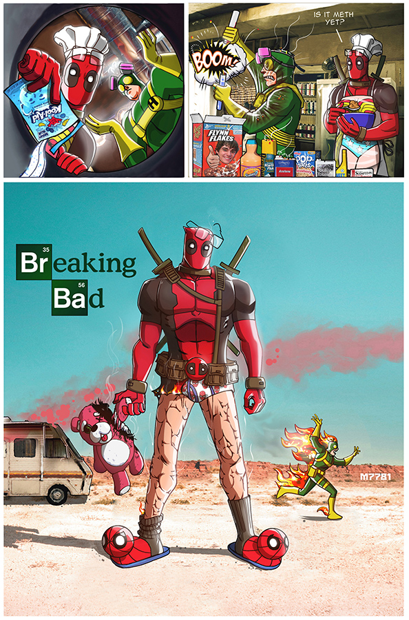 breaking bad x deadpool