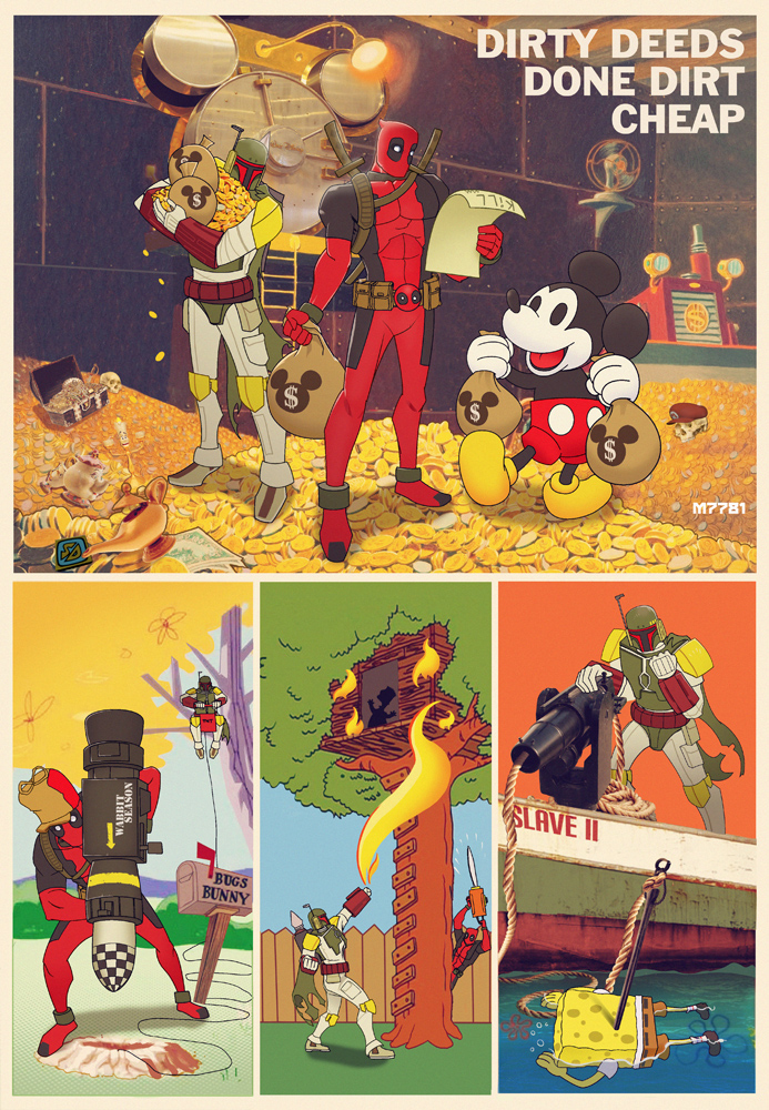 boba fett n' deadpool : dirty deeds by m7781