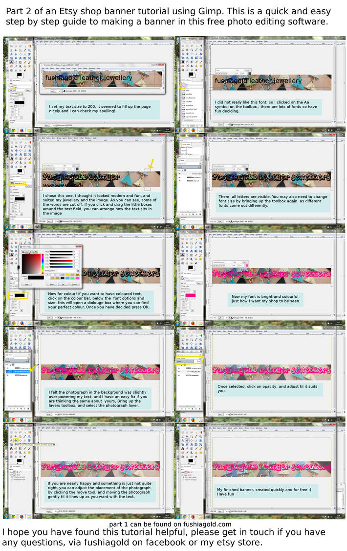 Banners Using Gimp Etsy banner tutorial using Gimp, part 2 by MurderInTechnicolour on ...