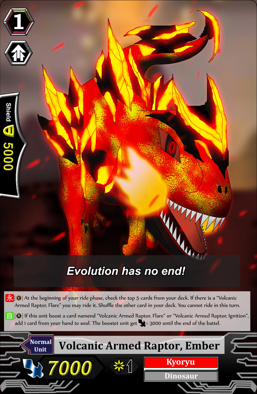 Vanguard Card: Volcanic Armed Raptor, Ember by Tyron91 on DeviantArt