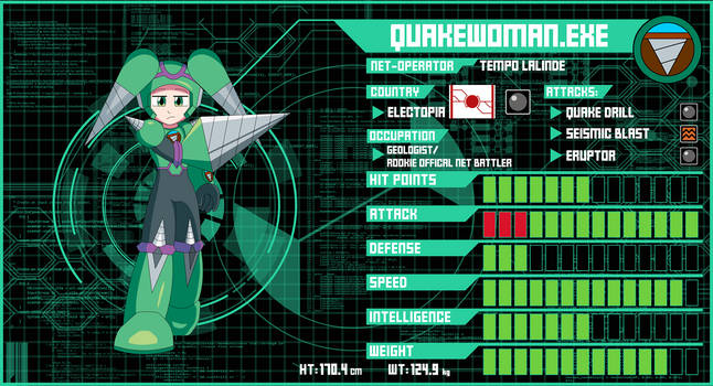 QuakeWoman Data Card