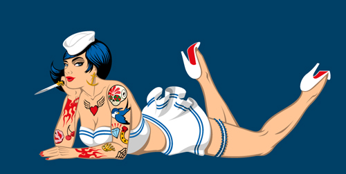 Sin Rencor Tattoo pinup