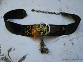 Cresent Key Steampunk Choker