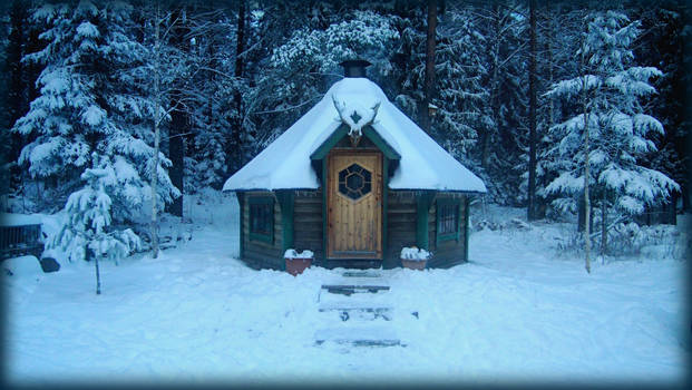 Frozen hut